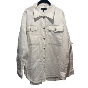 No Vacancy Women's Off-White Shacket NWT Oversized Size‎ L